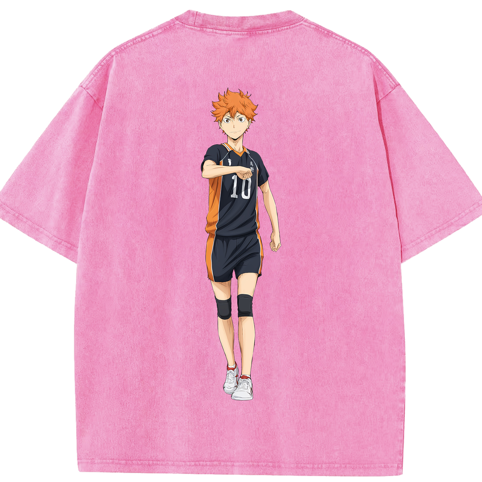 （画像用） ハイキュー!! Haikyu!! 綿100% ヴィンテージ風 半袖Tシャツ（背面プリント）